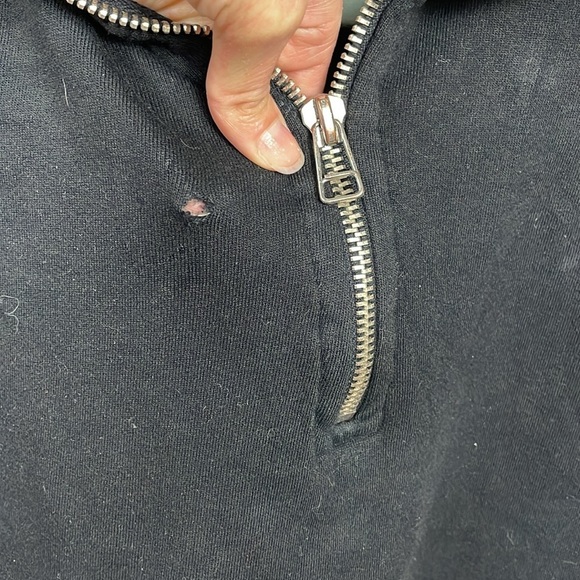 Sundry Quarter Zip Longline Sweatshirt Dress Fleece Loose Baggy Sz 0 - Picture 2 of 9